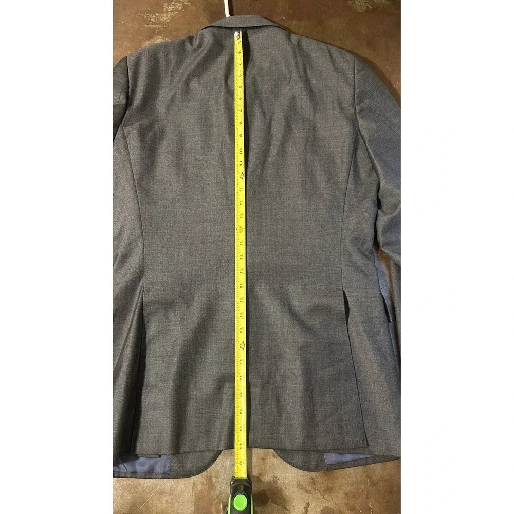 SuitSupply Lazio Blazer Jacket Wool Mens 40L Slim Gray Vitale Barbaris Canonico